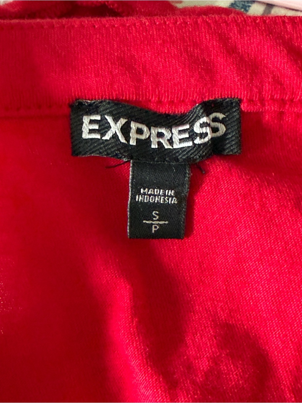 Express Red Ruffle V-Neck Mini Dress - Picture 3 of 3
